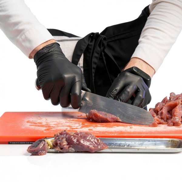 FifthPulse 6 Mil Black Nitrile Gloves Heavy Duty Mechanic & Food Grade-3