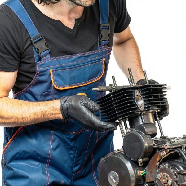 FifthPulse 6 Mil Black Nitrile Gloves Heavy Duty Mechanic & Food Grade-2