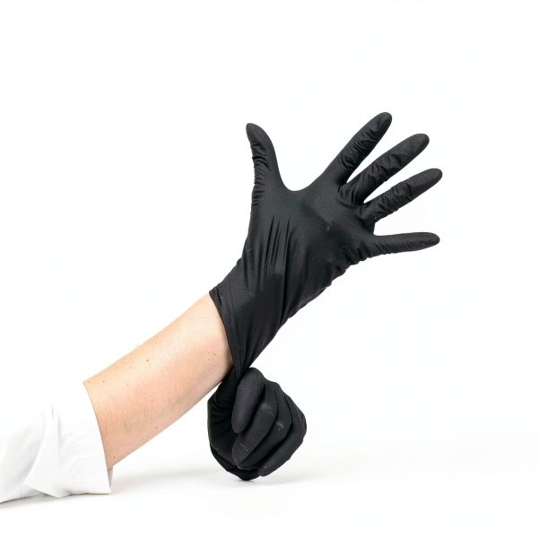FifthPulse 6 Mil Black Nitrile Gloves Heavy Duty Mechanic & Food Grade-5