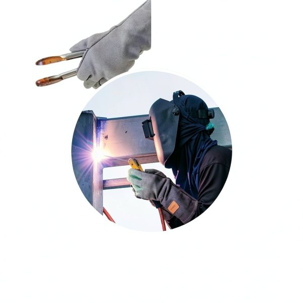 16 Inches,932℉,Leather Welding Gloves, Heat/Fire Resistant,Large Mitts for BBQ,Oven,Grill,Fireplace,Tig,Mig,Forge,Baking,Furnace,Stove,Pot Holder,Animal Handling Glove.L Black-gray-4