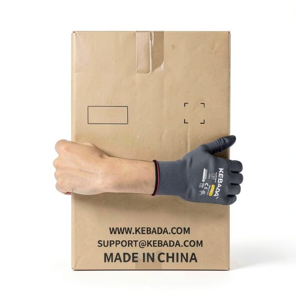 Kebada W1 Work Gloves for Men and Women, PU Coated Safety Gloves with Grip, Touchscreen, Ideal for Warehouse Package Handling, Construction, Gardening, 12 Pairs Gray Large-4